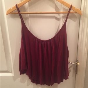 Banana Lemon Maroon Crop Top